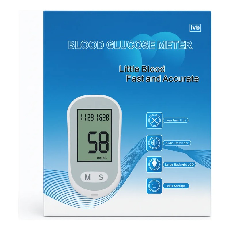 Glucómetro Digital Medidor De Glucosa 50 Tiras Y 50 Lancetas