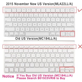 COOSKIN Ultra Thin Clear Keyboard Cover Protector Skin for Apple Wireless Magic Keyboard (for Magic Keyboard (MLA22LL/A))
