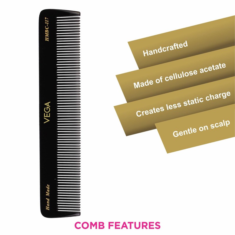 Vega Dressing Comb, black, 30 g