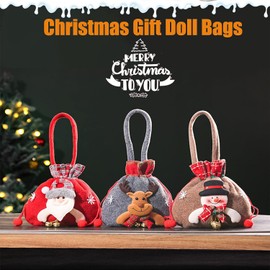 KEIGPERI 1Set Christmas Gift Doll Bags, 2023 New Reusable Christmas Drawstring Gift Bags, Christmas Gift Doll Bags with Drawstring, Christmas Gift Bags for Your Gift-Giving Needs(1Set New)