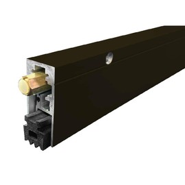 Fire Rated/Heavy Duty/Surface Automatic Door Bottom with Sponge Neoprene Rubber Extrusion in Black Anodized Aluminum (7163BK), SMS #8 x 1-1/2'' Supplied, (32'' L x 29/32'' W x 1-29/32'' H)