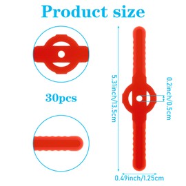 Teaaha 30 Pcs Plastic Grass Trimmer Head Blades, Replacement Blades for Cordless Eater, Lawn Mower Accessories Replacement for Cordless Grass Trimmer (Red)