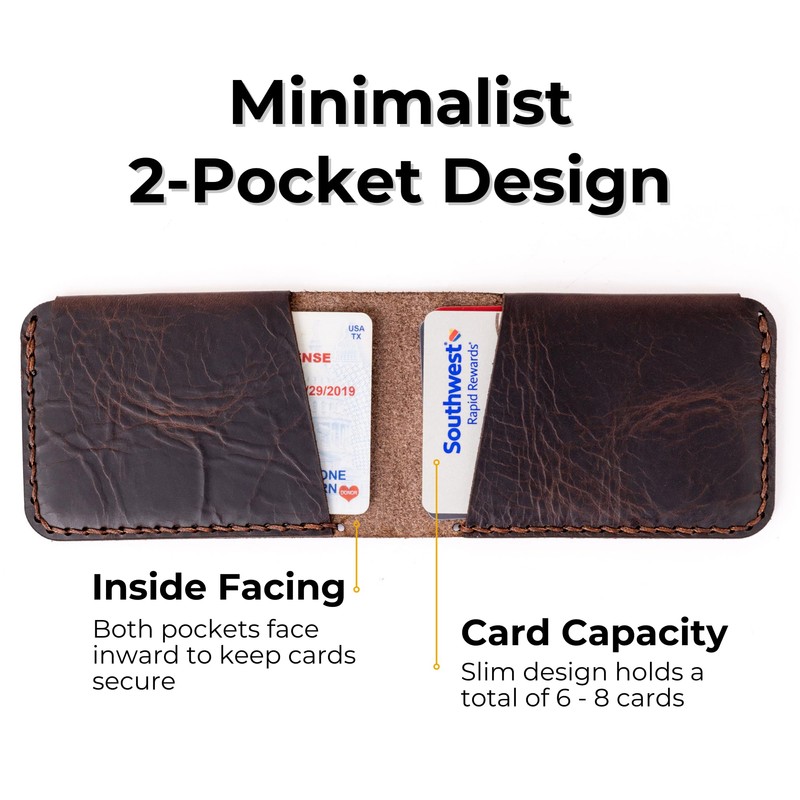 Bandera Folded 2-Pocket Leather Wallet (Caribbean)