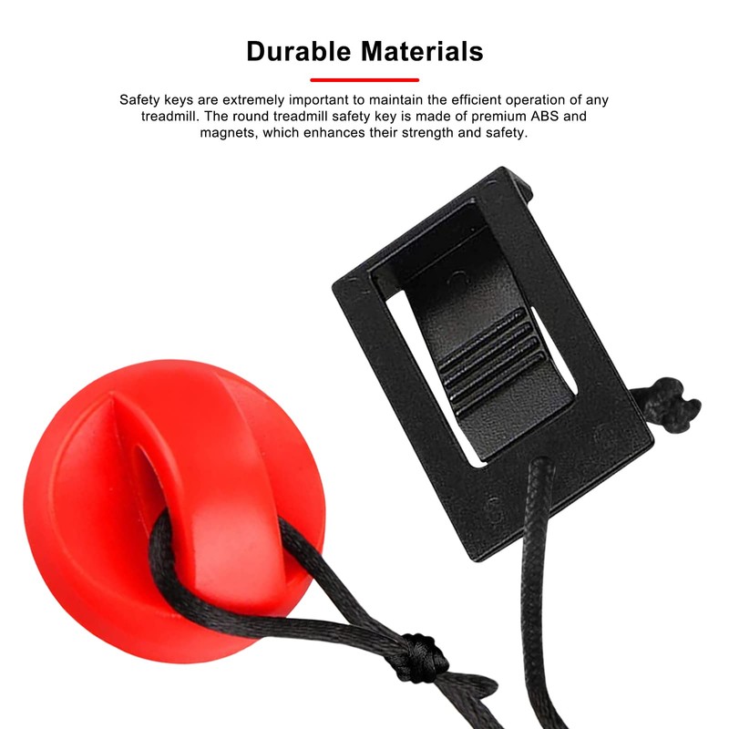 EVTSCAN 2 Pack Universal Treadmill Magnet Safety Key, with 3ft