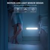 MCGOR 10inch Under Cabinet Lighting, 2 Pack Rechargeable Motion Sensor