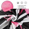 GCIREC Flamingo Shower Curtain, Black White Stripe with Hot Pink