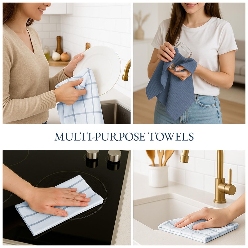 LANE LINEN Dish Towels Set of 12-18” x 28” Soft,