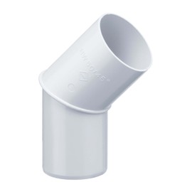 INEFA Rain Pipe Elbow 45 Degrees for Downpipe, PVC DN50 / 50 mm White Connector Gutter Accessories, Easy Plug-In Installation, Made in Germany