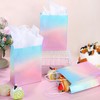 MIMIND 24 Pack Iridescent Paper Gift Bags with Handles Holographic