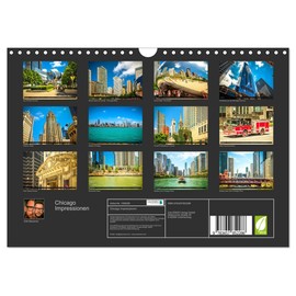 Chicago Impressions (Wall Calendar 2026 DIN A4 Landscape), CALVENDO Monthly Calendar