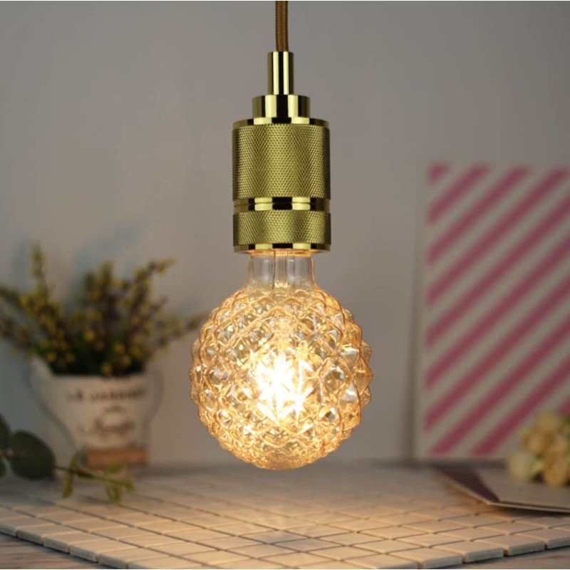 Lxcom Lighting G95 LED Pineapple Bulb Retro Edison Lamp 4W