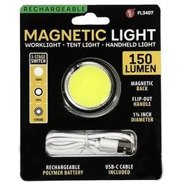 SE 150 Lumen 4 Pack Rechargeable 3-in-1 Magnetic Light - Work Light, Tent Light, Handheld Light, Assorted Colors