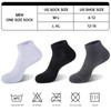 Monxiery Mens 100% Cotton Cushioned Ankel Socks, Athletic Performance Running