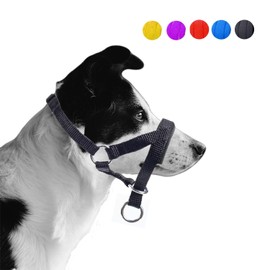 ILEPARK Dog Head Collar with Padded Fabric, Head Harness for Dogs, Anti pulling Head Halter Collar, Adjustable and Easily Control (M, Yellow)