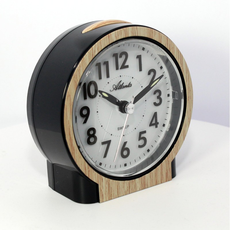 Alarm clock without ticking, quiet with light, snooze, quartz, analogue,