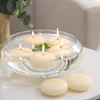 qinxiang 24 Pack Floating Candles, 3” Ivory Unscented Dripless Wax
