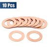 10pcs Copper Crush Washers Car Flat Sealing Plate Gaskets Rings