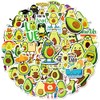 Smiling Avocado Stickers 50Pcs Cute Funny Waterproof Fruit Stickers for