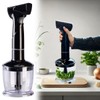 Rosenstein & Söhne Hand Blender, Stainless Steel Cordless Stick Blender