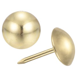 uxcell Upholstery Tacks Nail Pins Furniture, 500Pcs 11x17mm Thumb Tack Pins Assortment Kit Carbon Steel for Home Sofa DIY Decorative Nail Heads Nails, Gold
