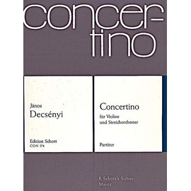 Concertino: violin and string orchestra. Partition.