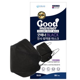 THEPURI (10 Count) BLACK KF94 Certified Protective Face Safety Mask, For Adults and Older Children, Individually Packaged, Made in South Korea - Good Manner