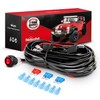 Nilight Led Light Bar Wiring Harness Kit 16AWG 12V On