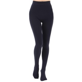 EVERSWE Women's Opaque Fleece Lined Tights, Thermal Tights (Navy,XL)