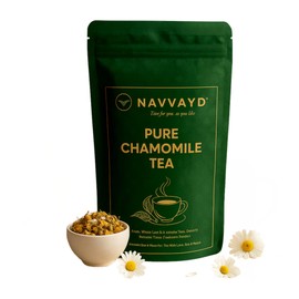 Navvayd Pure Chamomile Tea (1.05 Oz / 30 Gm) 15 Cups | 100% Natural Chamomile Flowers | Caffeine-Free Herbal Tea | Soothing & Calming Tisane for Wellness