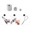 3/16" (5mm) Wire Rope Stop Loop Sleeve Round Crimps for