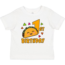 inktastic 1st Birthday with Taco and Confetti Baby T-Shirt 12 Months 0020 White 31a32