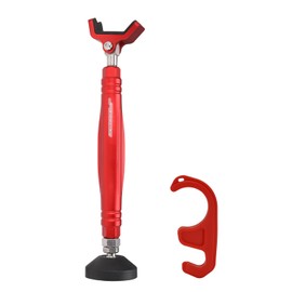 JFG RACING Motorcycle Wheel Stand, Portable Front and Rear Wheel Stand, Sprocket Cleaning Stand, Universal for Motorcycles, Dirt Bikes, Chain Cleaning, Lubrication, Tyre Inspection, Red