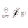 30 Packs Furniture Board Cam Fitting with Dowel and Pre-Inserted