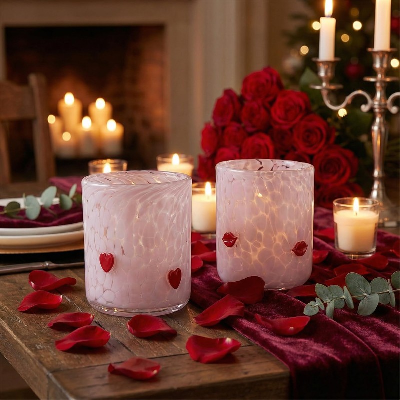 2 PCS Valentines Icon Juice Glasses 14oz Icon Glass Cups