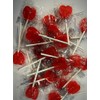 Red love heart lolly's x 25