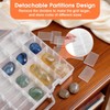 2 Pack Rock Collection Box, 48 Grids Rock Display Case