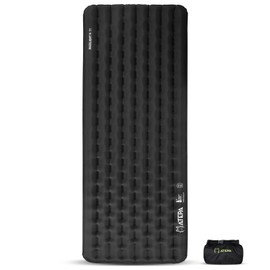 ATEPA ThermAir Pro Backpacking Sleeping Pad, 6.6 R-Value Insulated Ultralight Inflatable Sleeping Pad Camping Pad with 7 Layers & Storage Bag for Camping Backpacking, Wide Long Size (78"x27"), Bllack