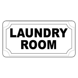 New Great Plastic Sign Laundry Room Black Office Sign for Outdoor & Indoor 3x8 Inch