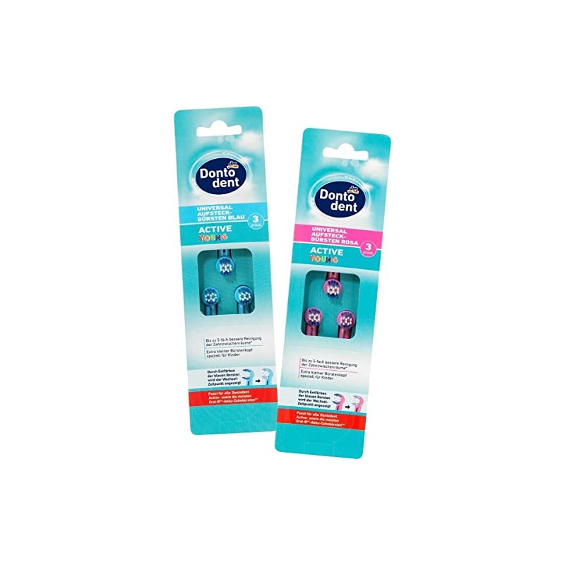 Dontodent Active Young Interchangeable Heads 1 Pack of 3