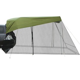 Fulynmen SUV Tailgate Tent Car Awning SUV Tent Attachment for Camping Car Tents for Camping SUV with Mosquito Net Ventilation and Airflow Design for Outdoor Carry Bag 9.5FT X 6.5FT X 6.5TF Army Green