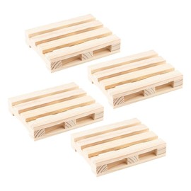 Ideen mit Herz Mini Pallets | Small Decorative Palettes Made of Wood | Ideal for Crafts, DIY or as a Coaster for Drinks
