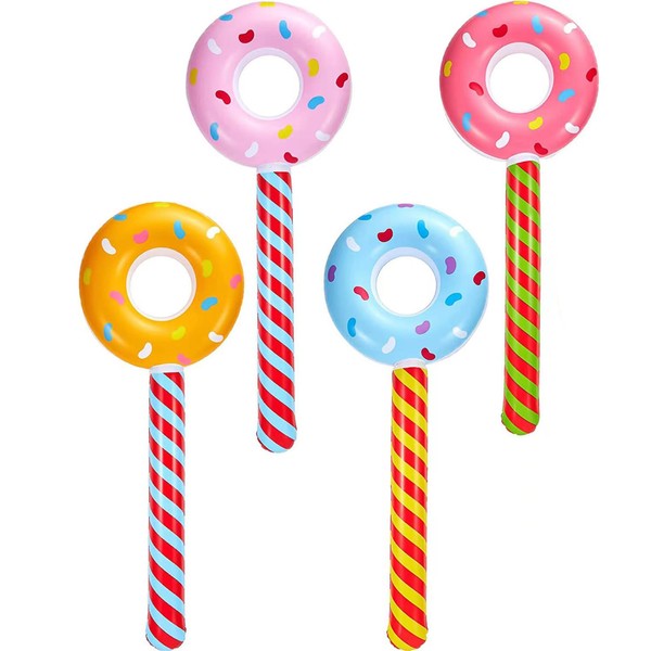 4 Pcs Candyland Birthday Party Decorations Inflatable 33 Inch Lollipop