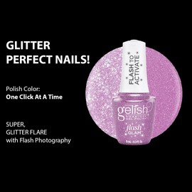 Gelish MINI Flash Glam Gel Polish – 9mL Reflective Flash Glam, Multi-Dimensional Iridescent Shimmer, Soak-Off, Vegan & Cruelty-Free (One Click At A Time)