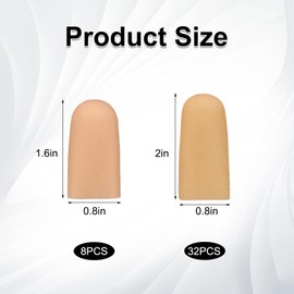 Gel Finger Cots, 40 Pieces of Silicone Finger Protectors, Including Two Kinds of Different Sizes, Thumb Protector Can Be Used for Protecting The Fingertips of The Thumb