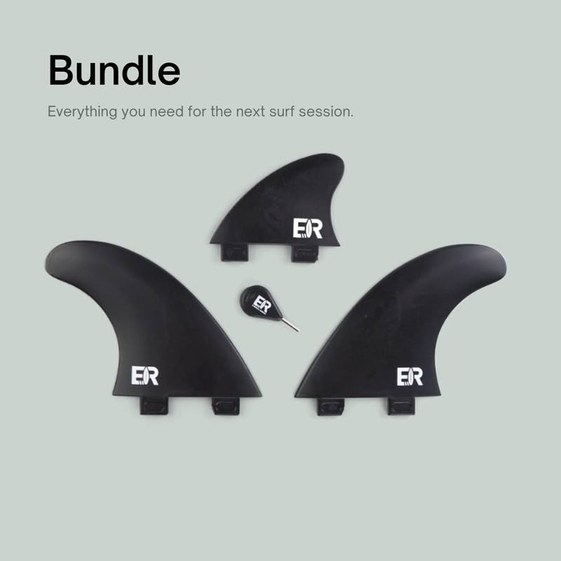 Eisbach Riders Sustainable Surfboard FCS Rapid River Surfing Set (Black,