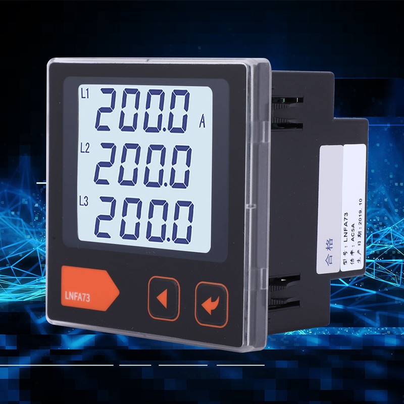 LNFA73 Intelligent LCD Display Digital Three Phase Current Meter AC
