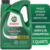 Castrol GTX High Mileage 10W-30 Synthetic Blend Motor Oil, 5