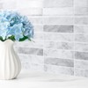 FunStick Grey White Marble Subway Tile Peel and Stick Backsplash