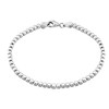 Miabella 925 Sterling Silver Organic Cube Bead Chain Bracelet for