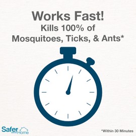 Safer Home SH620 Outdoor Mosquito, Tick, Flea & Ant Multi-Insect Killer Hose-End Spray – Made with Natural Oils – 32 oz